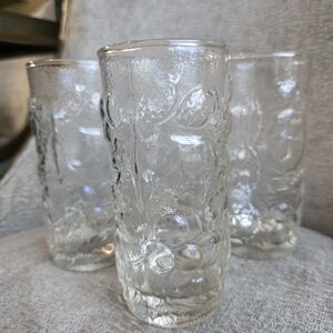 Libbey Textured Clear Glass Tumblers